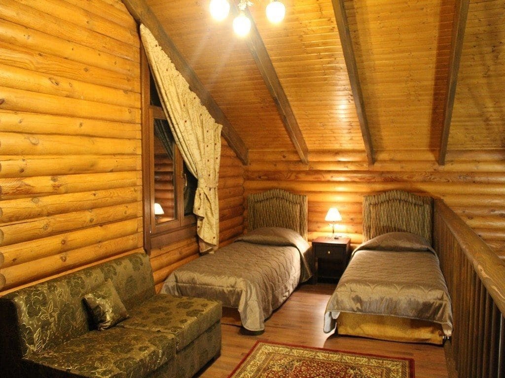 Natura Chalets Mega Chorio Buitenkant foto